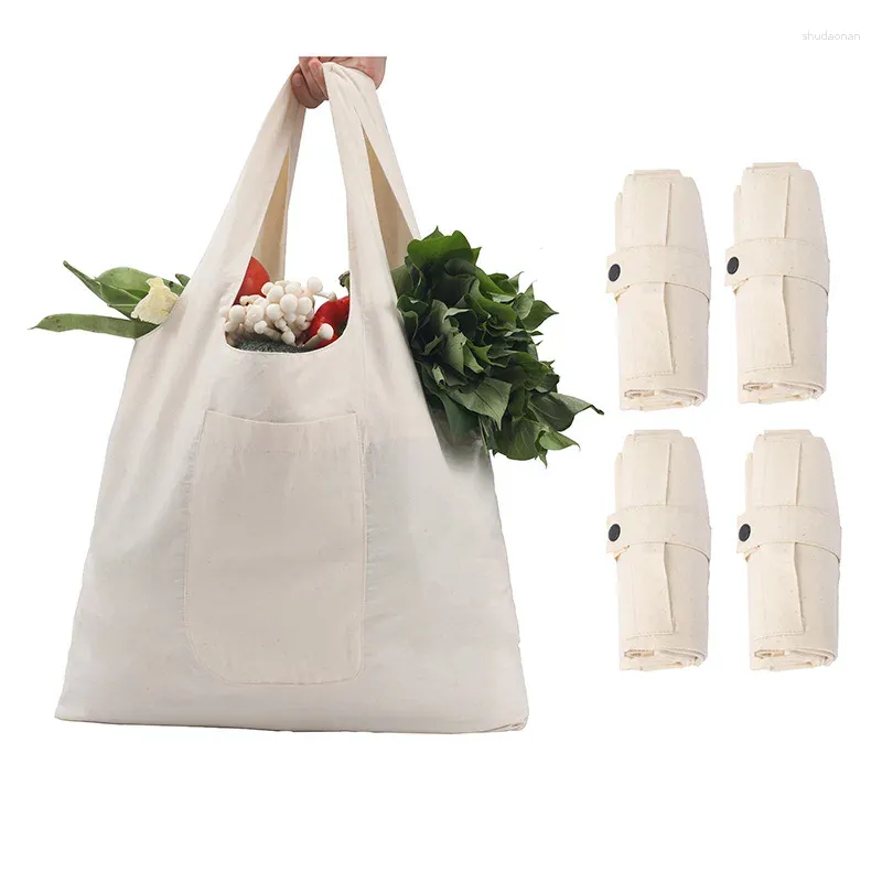 Shopping Bags Cotton Bag Foldable Custom Name Large Fabric Canvas Grocery Shopper Folding Tote Reusable Eco For Supermarket