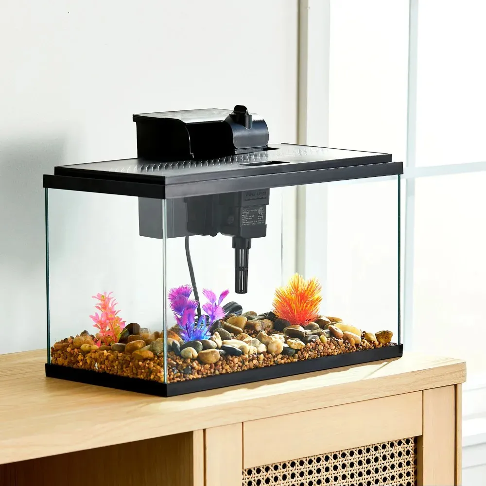 5G Glas-Aquarium-Starter-Set, Goldfischglas, Aquarien und Fischtanks, Zubehör, Mini-Kleinwasser-Haustierbedarf, Produkte, Haus, Garten, 240226