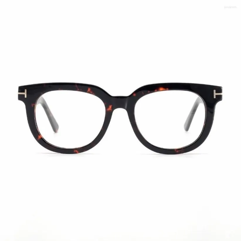 Solglasögon ramar retro glas för kvinnor män LURURY ACETATE EYEWEAR Oval Big Face Myopia Optical Eyeglasses318y