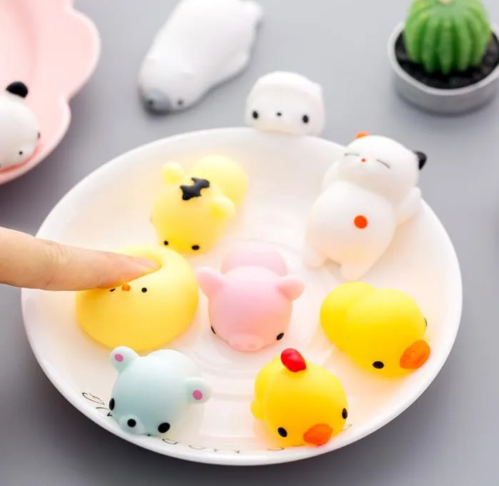 Animal extrusion vent toy PVC Squishy Squeeze Mochi Rising Antistress Abreact Ball Soft Sticky Cute Funny Toys busy Gift2027467