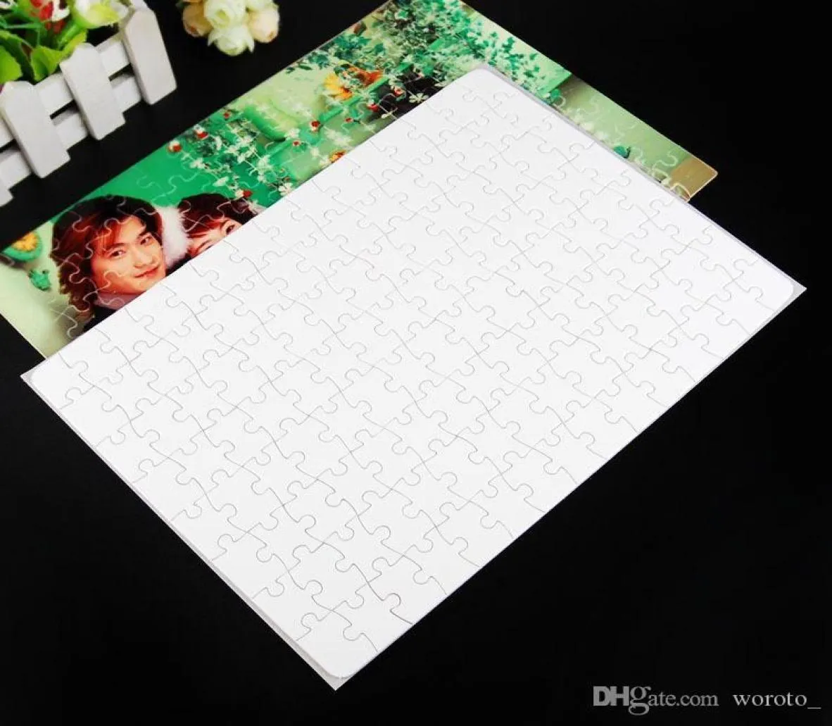 A4 Submation Blank Puzzle 120pcs DIY Craft Heat Press Transfer Crafts Jigsaw Puzzle White in Stock3140329