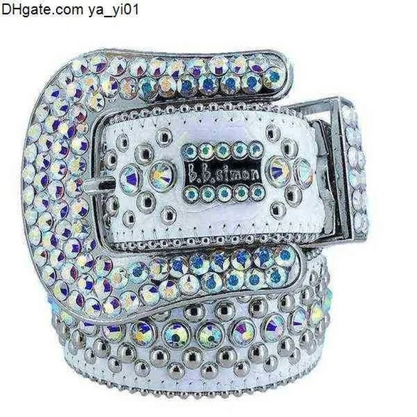 Bb 2022 cinto designer simon cintos para homens mulheres brilhante cinto de diamante branco cintura uomo boosluxurygoods 0000257l