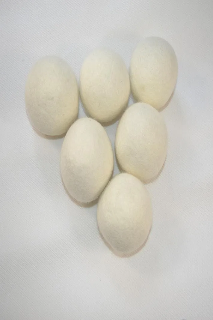 ナチュラルウールフェルトドライヤーボール47cmランドリーボール再利用可能な非毒性生地軟化剤乾燥時間を減らす白いカラーボール2623994