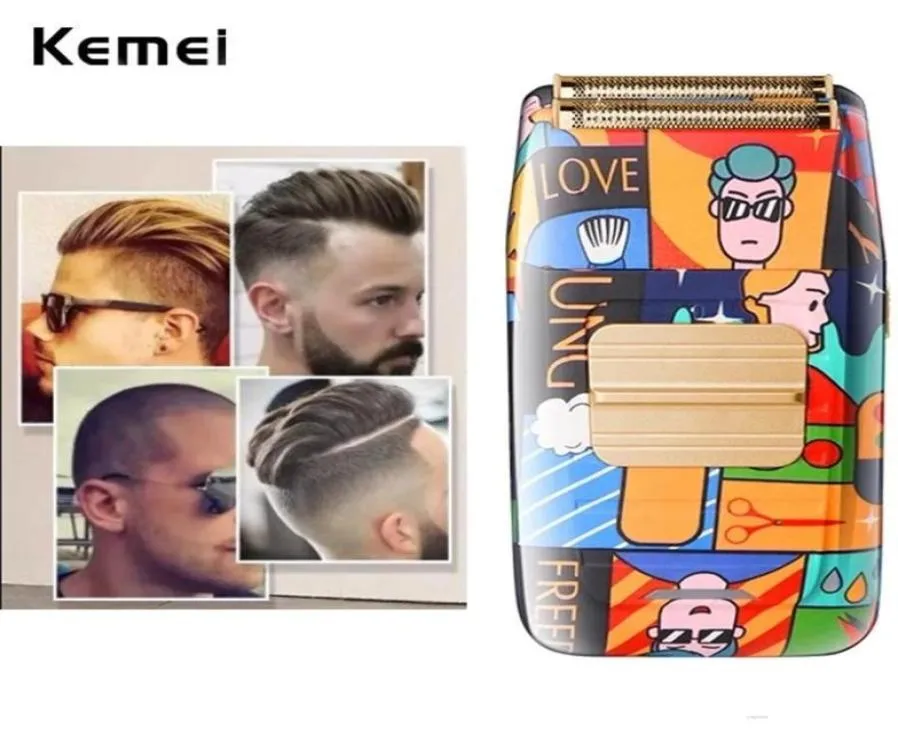 Kemei KM 1102H Personalized Graffiti Electric Shaver Mens Professional Fashion Clipper Haircutting7064873