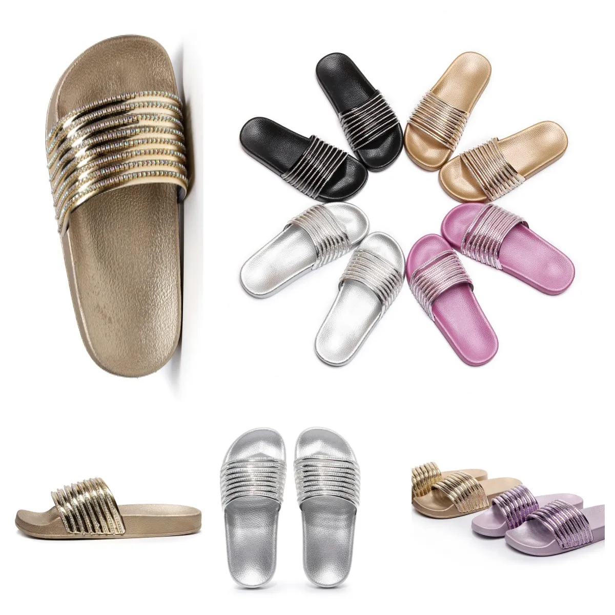 2024 Top quality New GAI Designer Women Sandals for Womens Slides quilted Platform Summer Beach Slipper 35-41