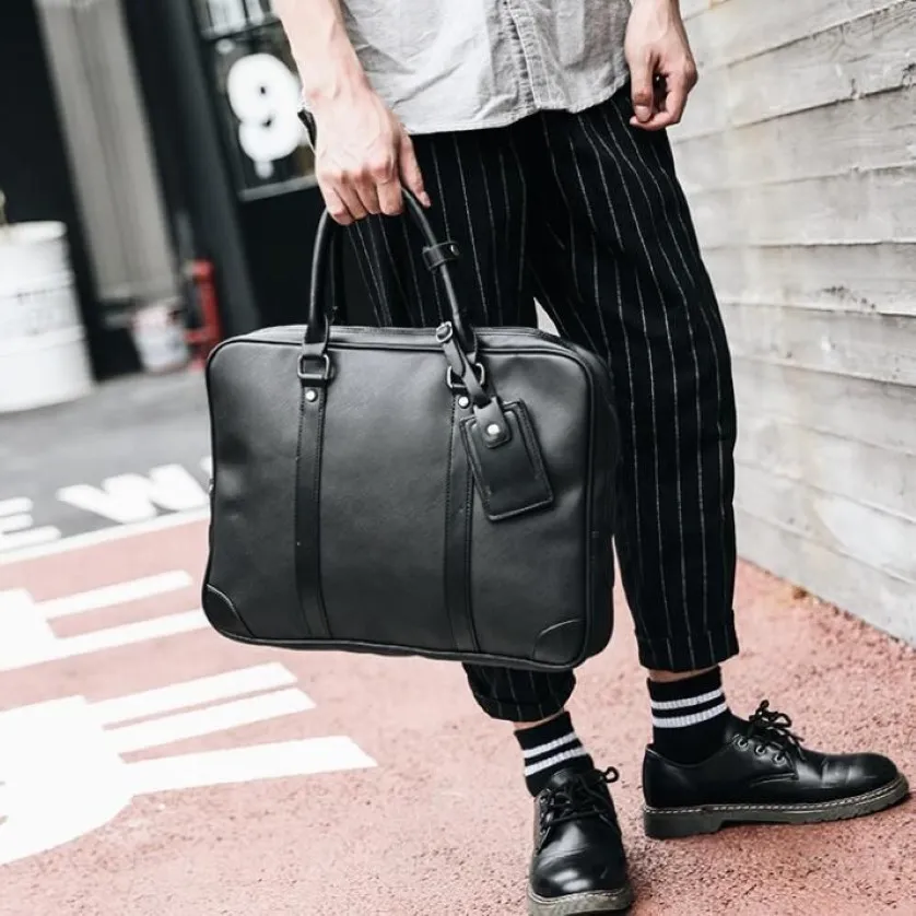 Bolso de hombre entero de fábrica, bolso multifuncional para ordenador portátil para hombre, maletín de cuero a granel simple, tendencia de negocios, combina con todo leisur276W