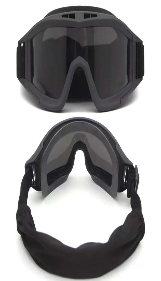 Taktiska skyddsglasögon som skjuter solglasögon 3 Lens Tactical Accessories Airsoft Paintball Motorcykel Windproof Wargame Glasses6461057