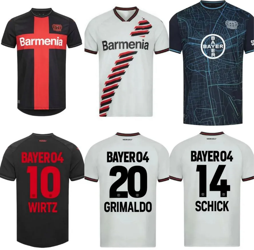 23 24 WIRTZ Leverkusen camisetas de fútbol 2023 2024 Hogar lejos tercero DEMIRBAY Wirtz BAKKER BAILEY INICIO CH Aranguiz Paulo Schick Camiseta de fútbol
