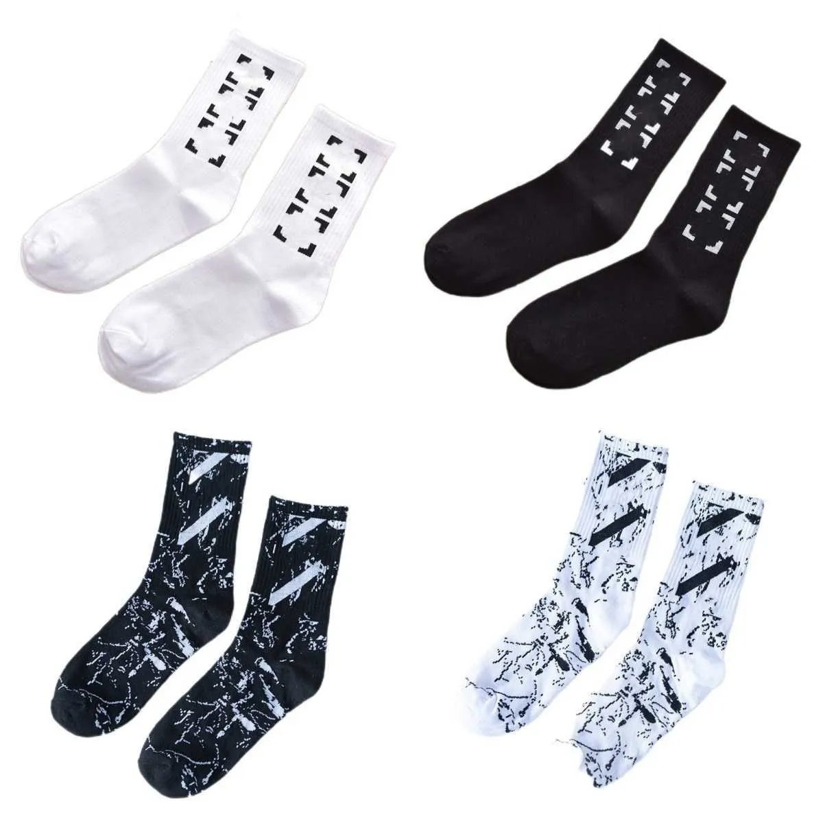 Damen-Designer-Socken, modisch, für Damen und Herren, lässig, hochwertige Baumwolle, atmungsaktiv, 100 % Sport, Letter-Off-Socke rtjrfhr