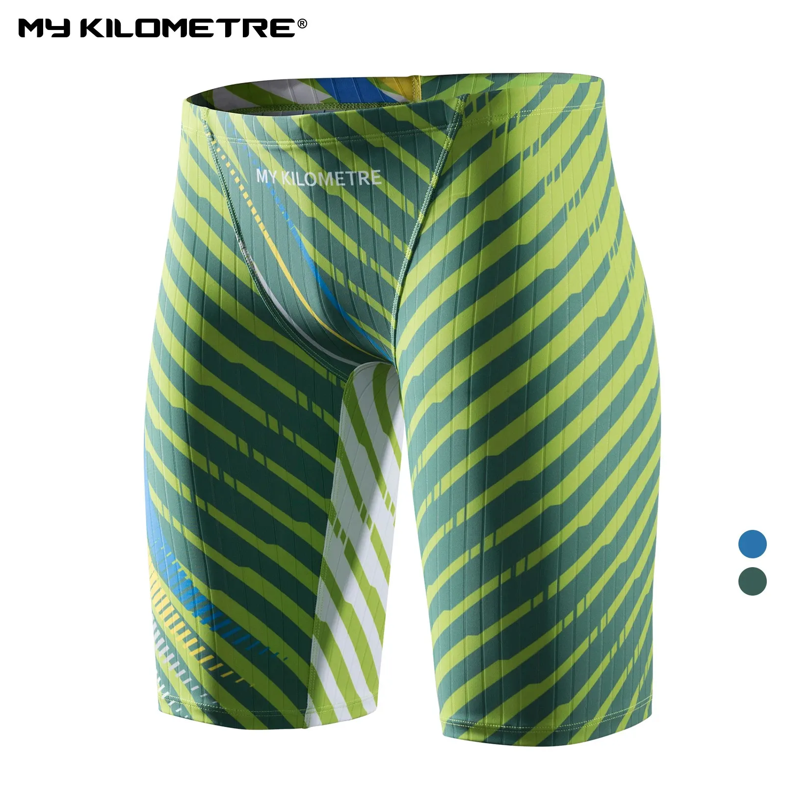 MY KILOMETER Maillot de bain pour hommes Jammer Endurance Maillot de bain pour entraînement athlétique Racing Maillot de bain Short Maillot de bain pour homme Jammers de bain 240305