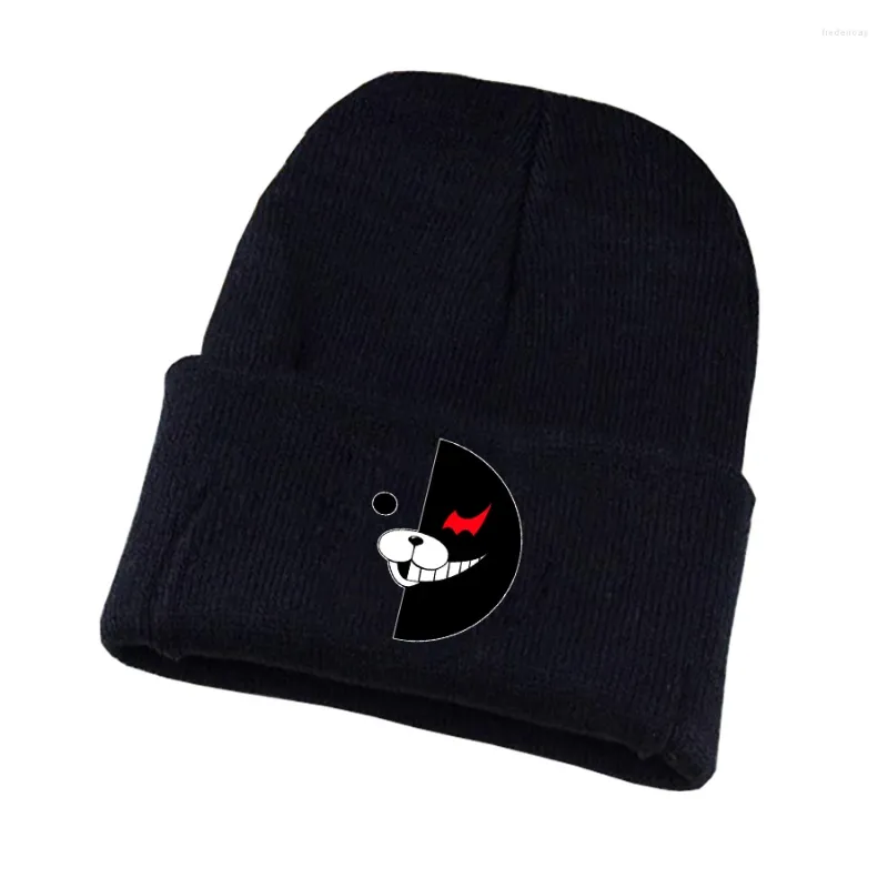 Cappellini da ballo Gioco Danganronpa Cappello lavorato a maglia Cosplay Stampa unisex Berretto invernale per adolescenti in cotone casual per adulti