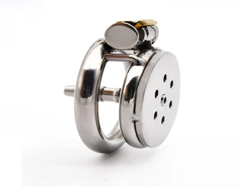 Super Small Male Device Stainless Steel Cage With Removable Catheter Penis Lock Cock Ring Sex Toys Men2463180