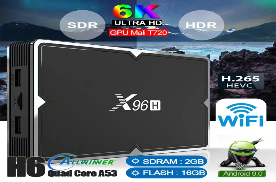 X96H Android TV Box H603 Quadcore Android 90 216GB 43264GB Support Smart TV Voice Remote Dual WiFi Bluetooth 417715569