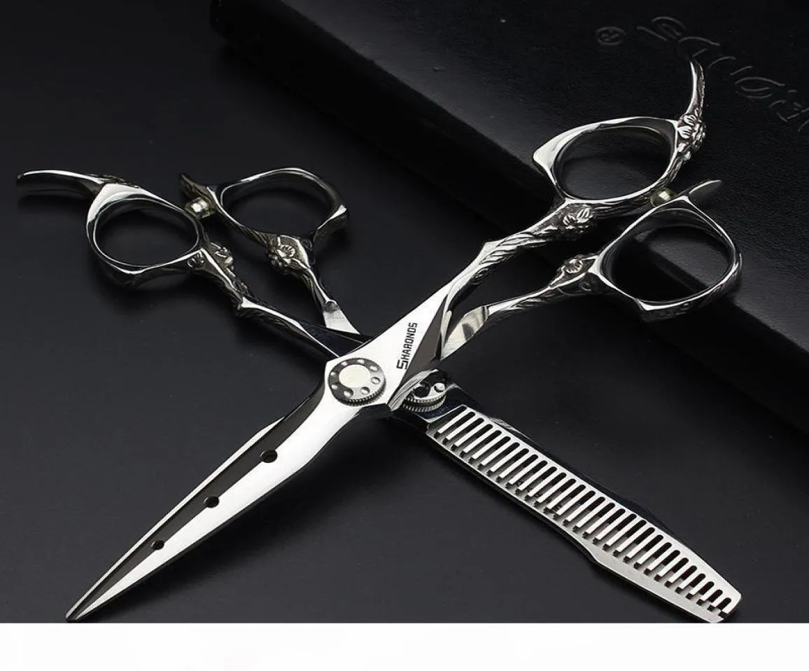 Professionale autentico Sharonds Barber Shop Hair Stylist Speciale taglio piatto da 6 pollici 1015 Set combinato di taglio di capelli diradamento6999267