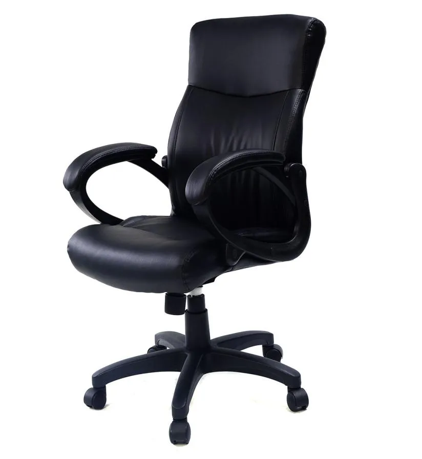 2016 Style PU Leather Ergonomic Computer Desk Task Office Chair Black3426375