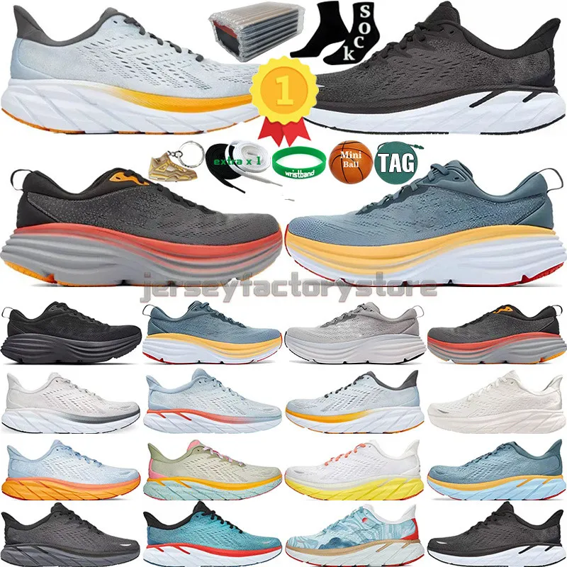 Nouveau Hot ONE chaussures de course pour hommes femmes Bondi Clifton 8 Carbon x chaussure de sport absorbant les chocs route autoroute escalade hommes femmes respirant extérieur coureur baskets