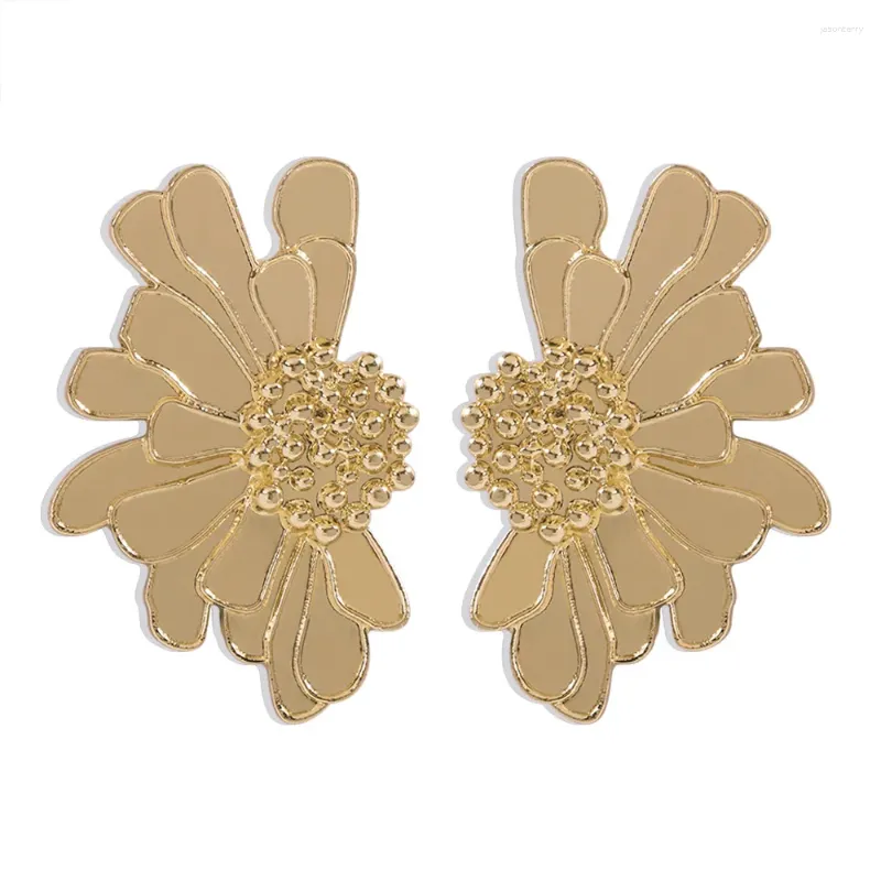 Boucles d'oreilles à clous en alliage Floral rétro euro-américain, mode féminine, Grain de fleur, cadeaux de fête pour femmes, 2024