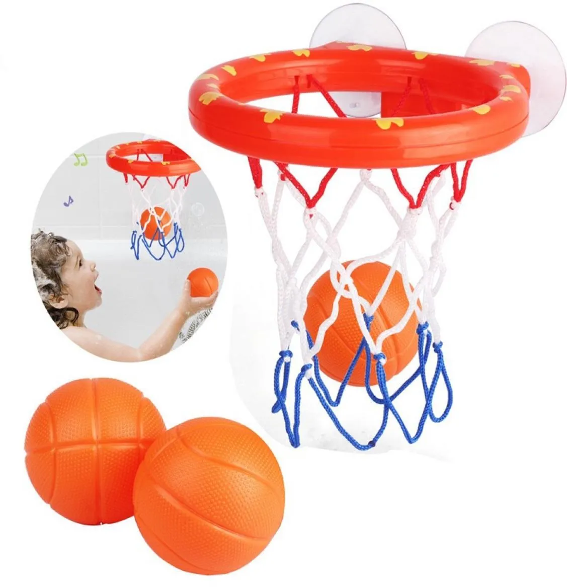 Baskethoop Bath Toy On Suckers Set Child Kid Outdoor Game Development of Boy Intressant inomhussportverktygssats för Baby1612156