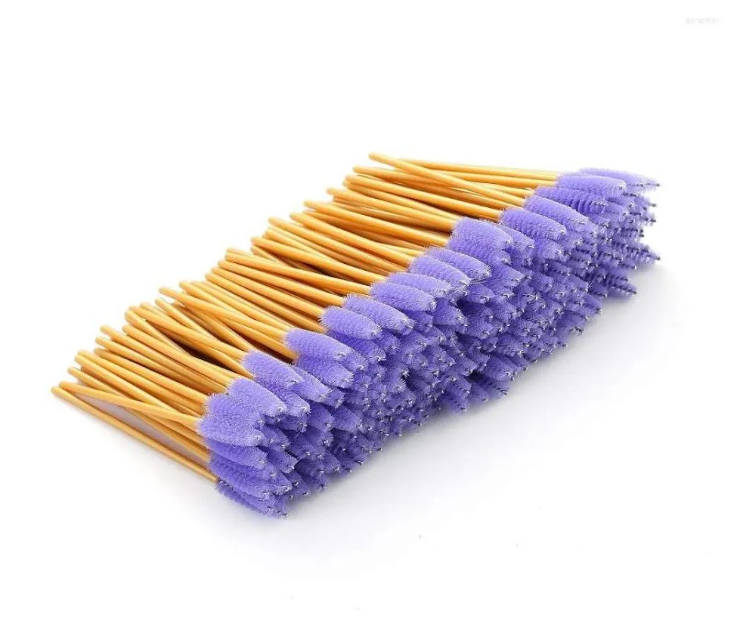 Pennelli per trucco Confezione da 1000 pezzi Ciglia monouso Micro bacchette per mascara Applicatore Bastoncini dorati Ciglia pettine Spooler Pennello cosmetico3401634