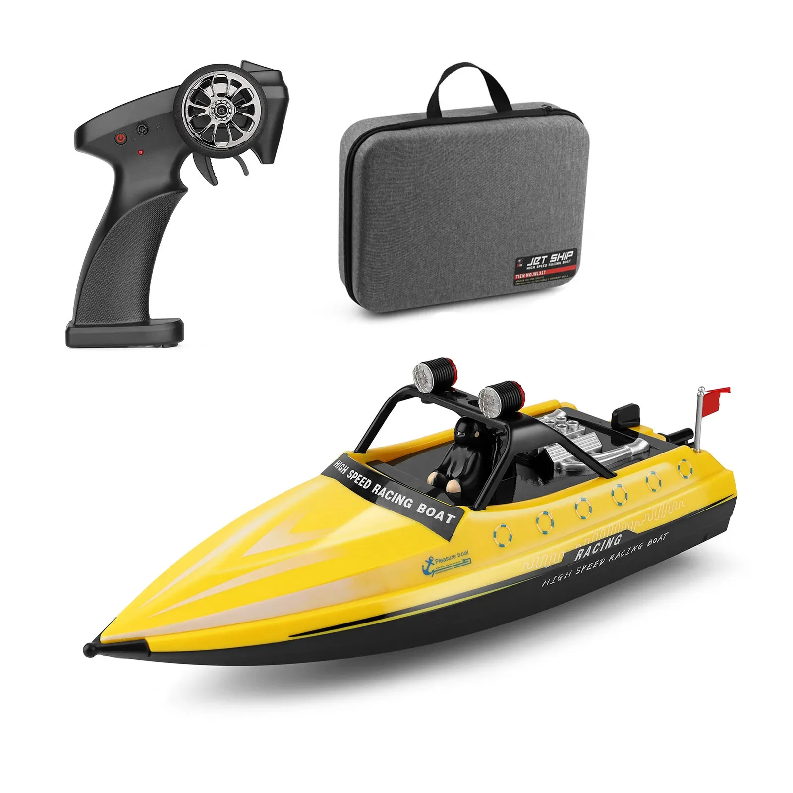 WLTOYS WL917 RC Boat 2,4 GHz Fjärrkontrollbåtar RC Jet Boat 16KMH RC Boat Toy Model Speedboat RC Toys Gift For Kids Adults 240307