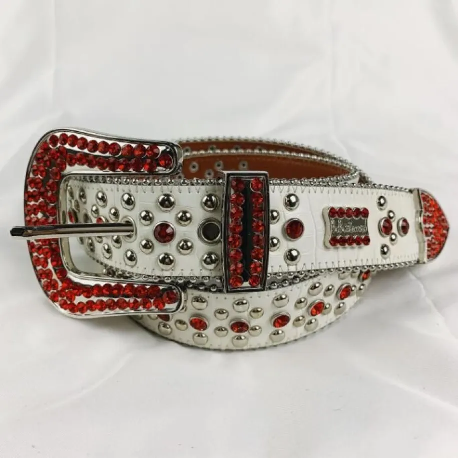 Rhinestone Belt Designer Belts BB Belts For Men Women Classic BB Högkvalitativ midjeband Skull Buckle Womens Cintura Ceintures 22023272