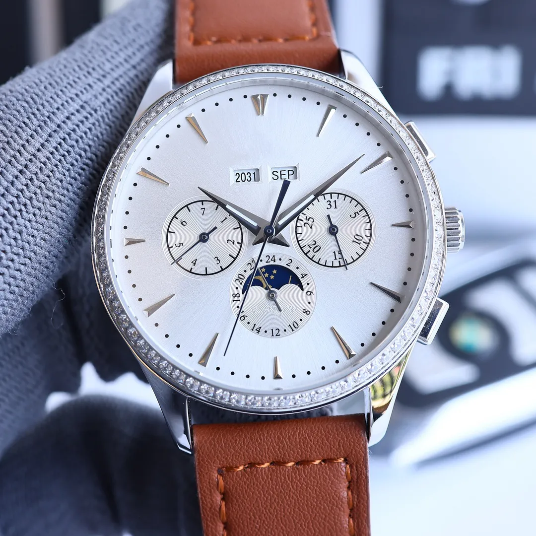 Calibre 9015 Mens Designer Watch: 40mm Diamond Dial, Sapphire 