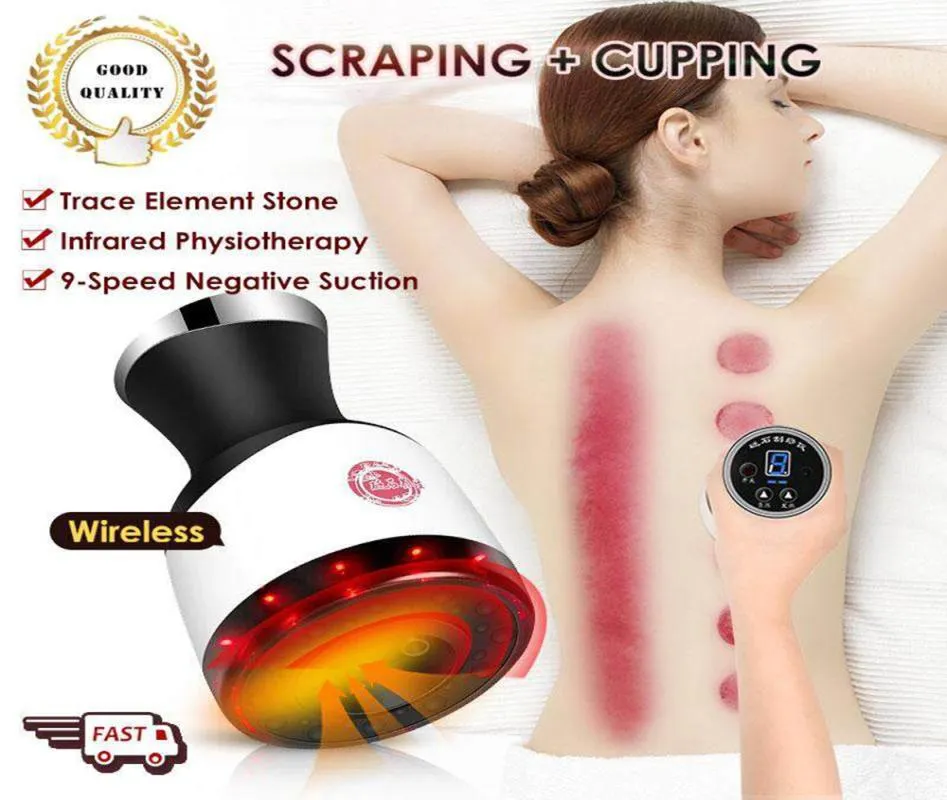 Handheld Wireless Electric Back Massager Gua Sha Scraping Massage Tool Negative Pressure Compress Beauty Device Deep Tissue Ma7685744