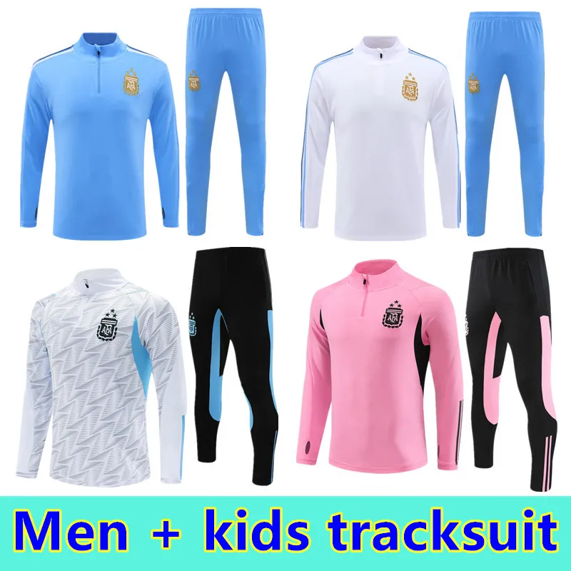 2024 2025 Argentina Football Tracksuit Men Kids Kit Training Suit 23 24 25 Argentina Soccer Tracksuits Jogging Jacket Sursetement Chandal Futbol