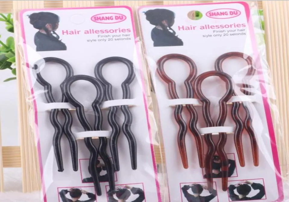 Bijoux de cheveux fourchette Pick Pin fabricant de cheveux épingle à cheveux pinces à cheveux chapeaux à la main pinces à cheveux noirs en forme de U outil de tresse accessoires de cheveux8727758