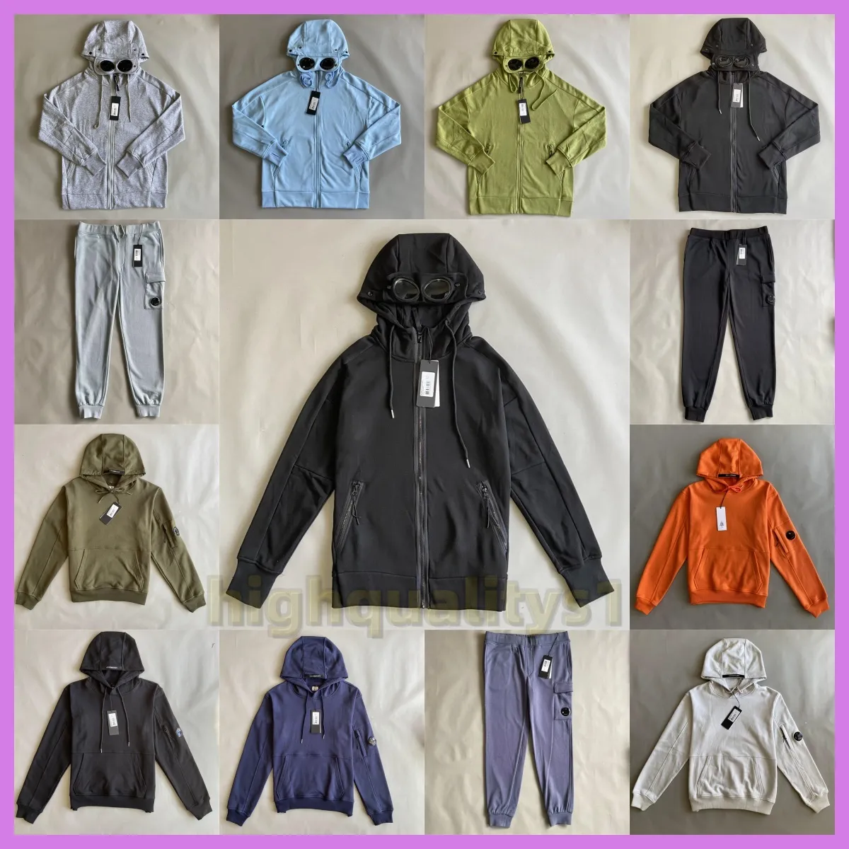 Men's Hoodies Sweatshirts Cp Hooded Jackets Windproof Storm Cardigan Overcoat Fashion Company Hoodie Zip Fleece Lined Coat Men Compagny Hoodie Winter 99