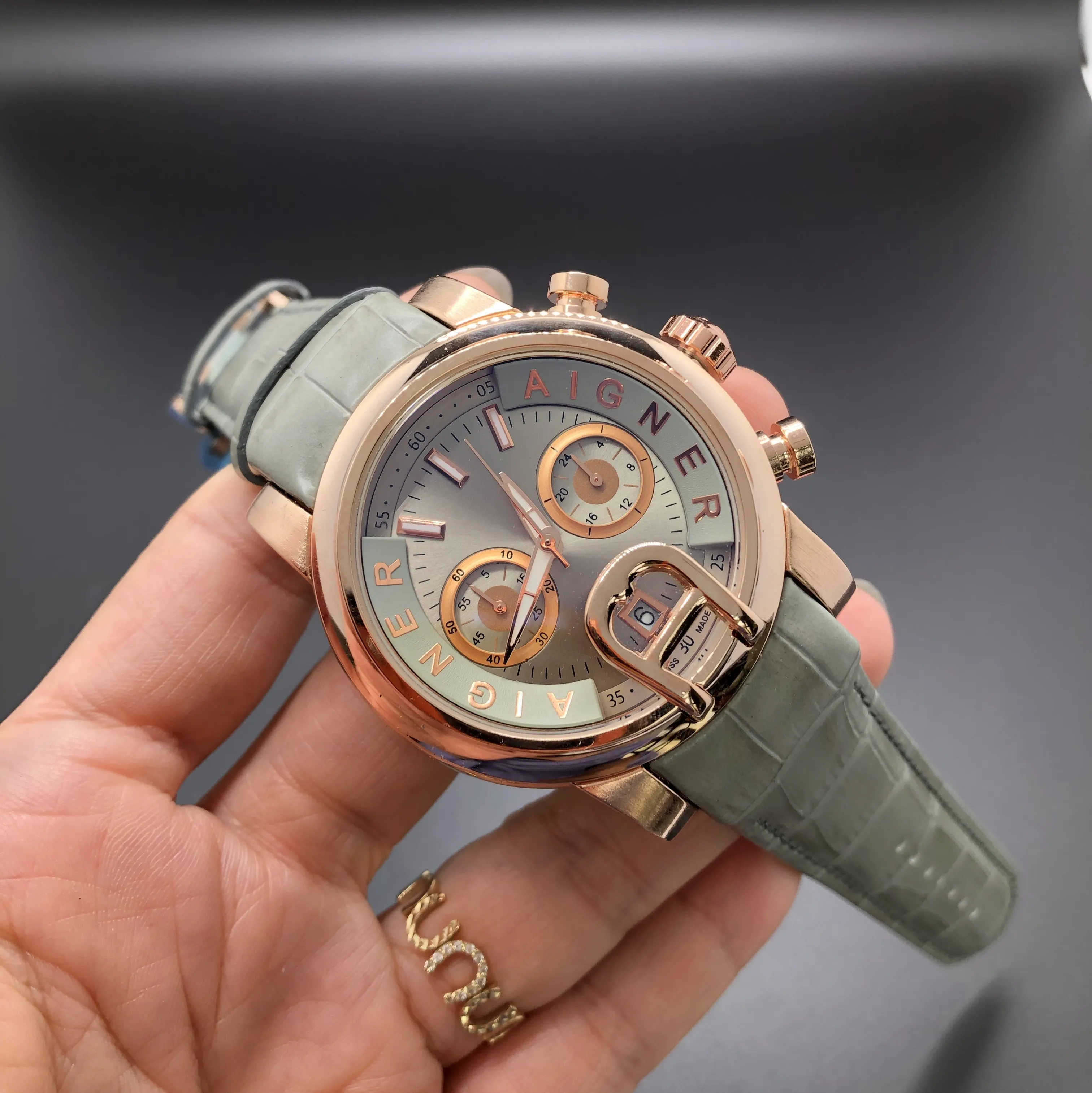 Aigner marka moda luksus męski zegarek 42 mm Waterproof Watch kwarcowy zegarek luksusowa marka Aigner ogląda wszystkie małe wskaźniki działają