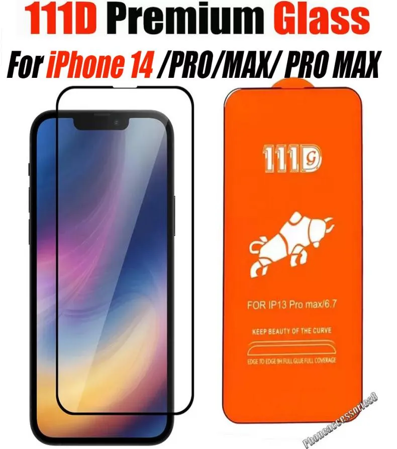 Premium Kalite 111D Tam Kapak Temperlenmiş Cam Telefon Ekran Koruyucu İPhone 14 13 12 11 Pro Max XR XS 6 7 8 Plus Samsung A22 4636026