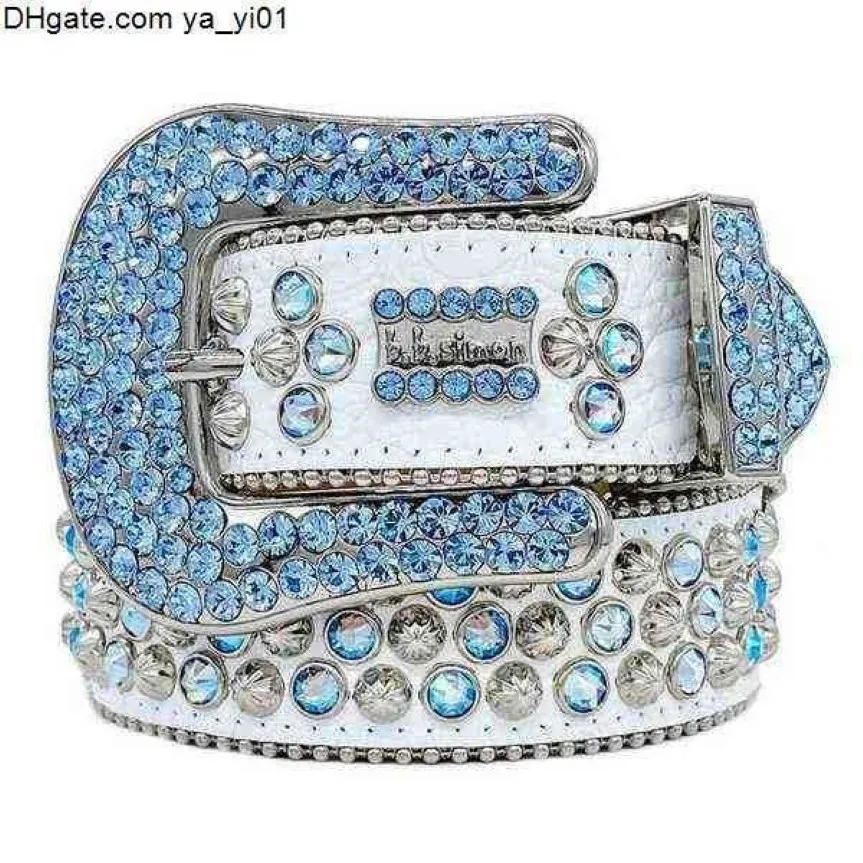 Designer 2022 Riem Bb Simon Riemen Voor Mannen Vrouwen Glanzende Diamanten Riem Wit Cintura Uomo Booluxurygoods 9000214U