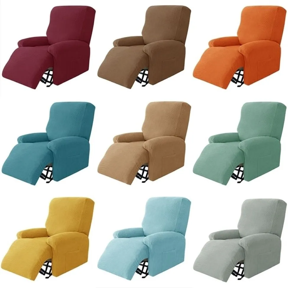 16 färger Recliner soffa täcker stretch lat pojke stol husdjur anti-halkstolskydd slipcover för heminredning 211207304J