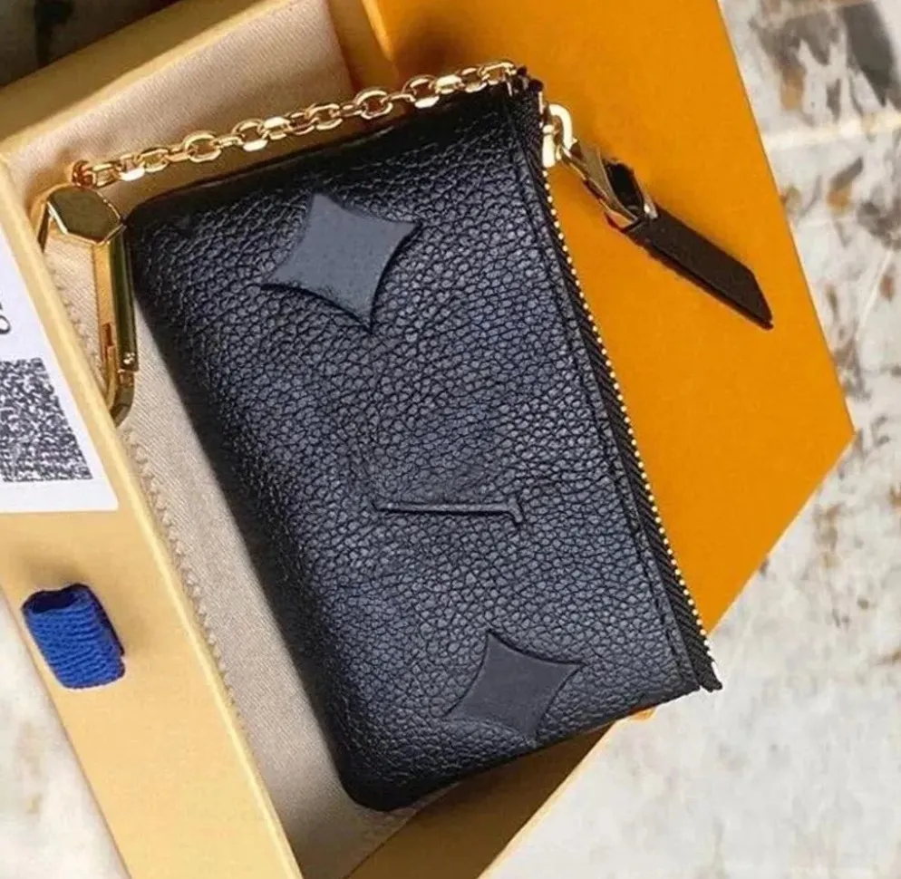 Womens Key Wallets Men Designer Fashion Coin Purse Women Card Holder Genuine Leather Zipper Bag Accessoires Purse Crossbody Bag