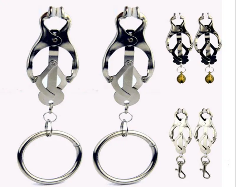 Metal Nipples Clamps Breast Clips Papilla Stimulator Bondage Slave In Adult Games For Couples Fetish Sex Toys For Women Men Gay6184550