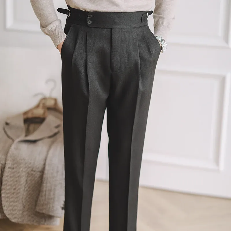 Pants 2023 Spring Autumn Men New Business Dress Pants Men Slim Fit Casual Suit Pant Male Office Social Trousers Costume W192