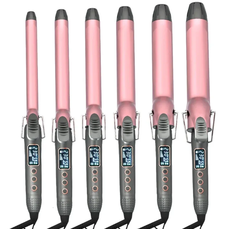 Elektryczne profesjonalne ceramiczne rurler do włosów LCD Curling Iron Curls Curls Wand Wand Waver Styl mody narzędzia 240226