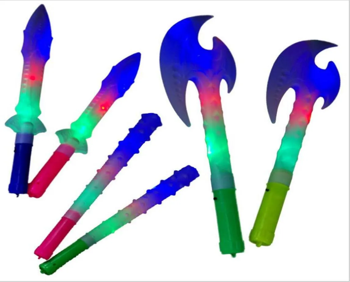 Kids Light Toys Flash Sticks Fluorescent LED Sword Axe Luminous Stick LED Cheer Props Festivals Christmas Carnival Concerts B58298871313