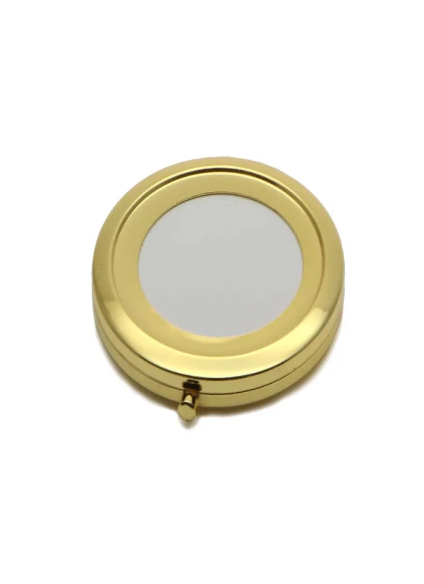 Miroir compact en or blanc de 70mm, cadre de miroir grossissant, idéal pour le bricolage Decro 1841023813106