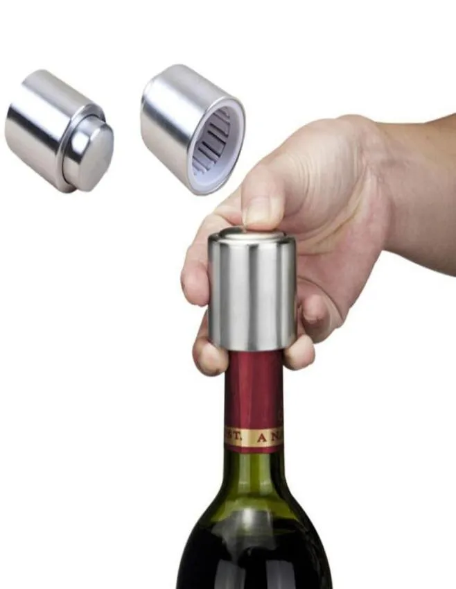 Aço inoxidável vácuo selado garrafa de vinho rolha garrafa de vinho saver preservador bomba aferidor barra rolha cozinha tools3776324