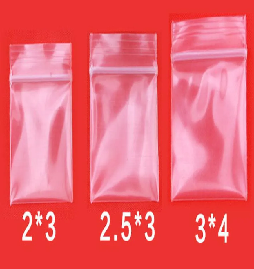 Net genişlik 23cm minyatür zip kilit plastik depolama paketleme çantaları gıda şeker fasulye takılar yeniden kaldırılabilir kalın pe kendini sızdırmaz Smal2397815