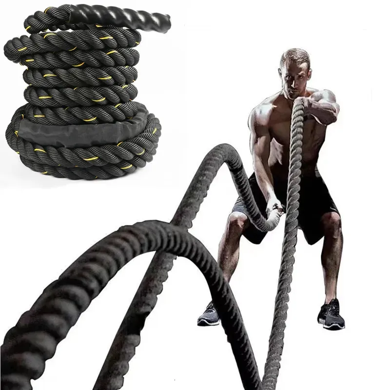 Gewogen springtouw Gym Outdoor Home Fitness Oefening Fysieke training Battle Rope Vechten Krachttraining Fitness Rope240311
