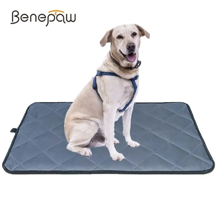 Benepaw – tapis pour chien toutes saisons, résistant aux morsures, antidérapant, imperméable, lit pour animaux de compagnie, pour petits, moyens et grands chiens, coussin de caisse lavable 2104012260