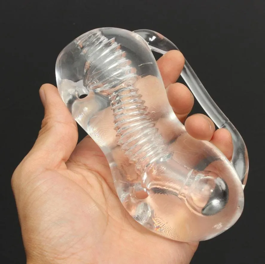 Masturbateurs de chatte pour masturbation masculine Tube Sleeve Masturbateur Vagin Fesses Vagin Réaliste Transparent Hommes Sexe Adulte Jeu Toy9606999