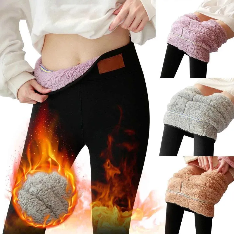 Women's Leggings Fleece Lined Women High Waisted Thick Warm Soft Wool Underwear For Men Long Thermal