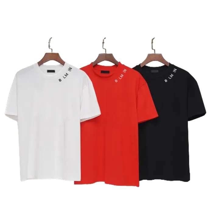 Бренд 2024 Мужская футболка 100% хлопковое черно-белое лето-раунд с печеной роскошной модная классическая футболка с топ-футболкой европейский размер S-xl 01