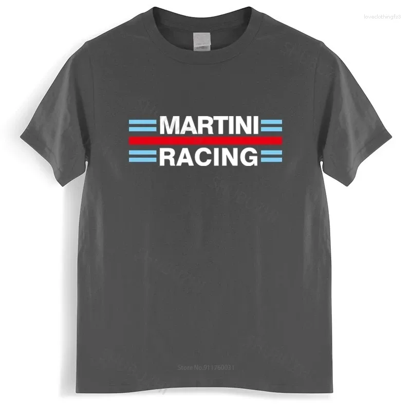 Männer T Shirts Baumwolle T-shirt Männer Rundhals Tops Williams Martini Racing Hemd Kurzen Ärmeln Sommer Größere Größe Homme schwarz T-shirt