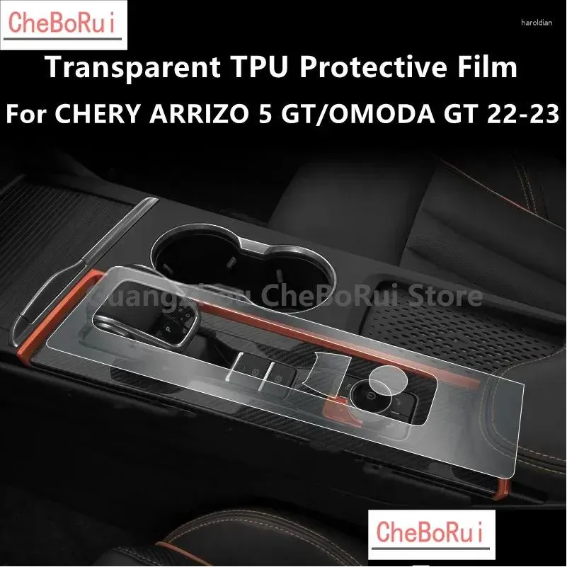 Andra interiörstillbehör för Chery Arrizo 5 GT/Omoda GT 22-23 Car Center Console Transparent TPU Protective Film Anti-Scratch Repair Otfzt