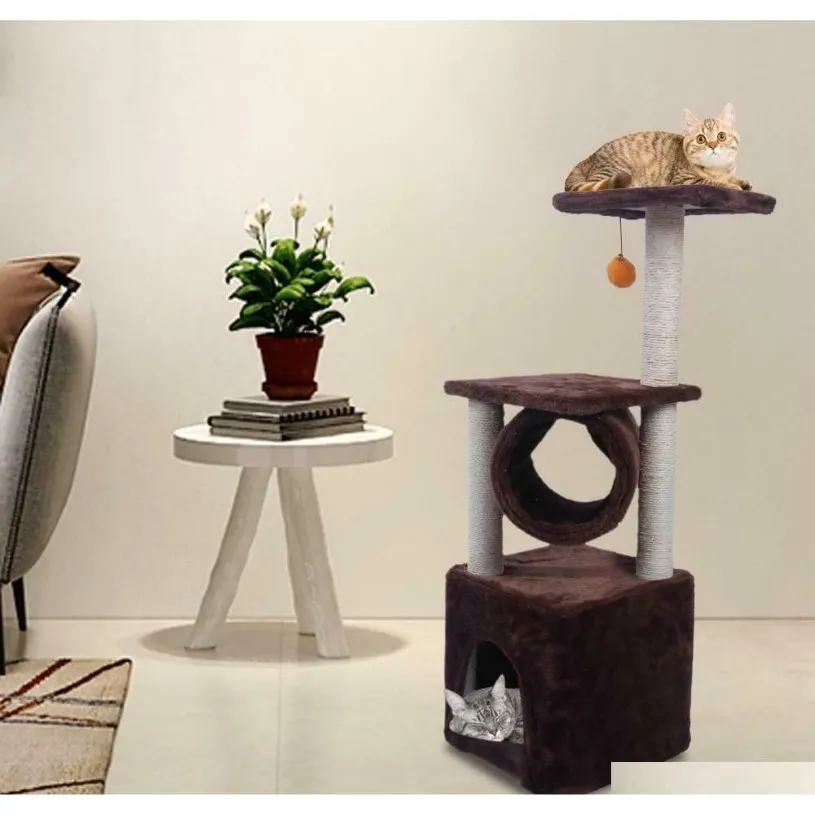 Black Friday 36 Meubles de lit d'arbre à chat Scratch Cat Tower Post Co qyltCa bdenet297e